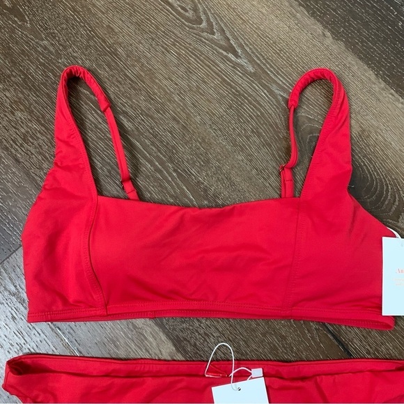 Andie Womens red Havana top/ cheeky bottom bikini swimsuit L - Picture 3 of 10